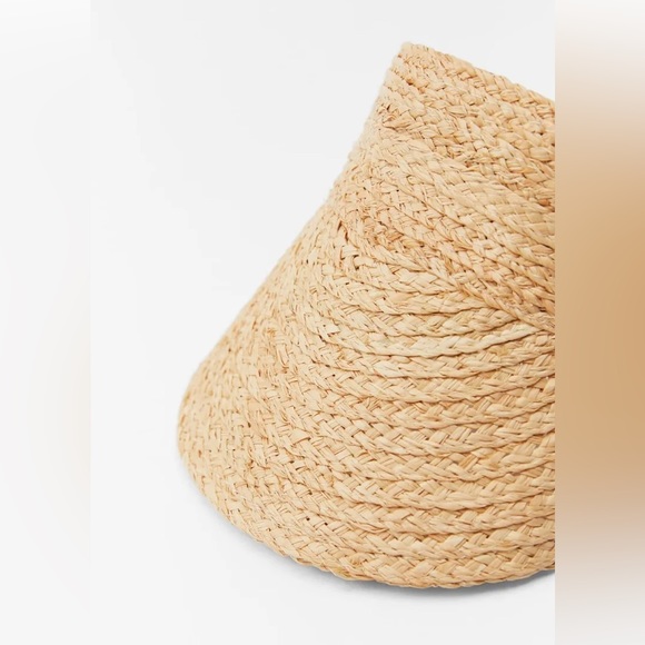 Zara Raffia Visor Hat - Picture 3 of 9